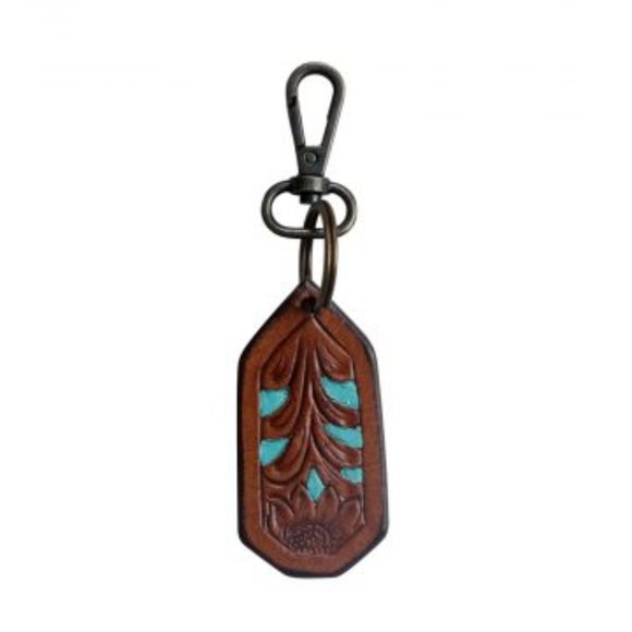 Turquoise Petal Keychain - Picture 1 of 2